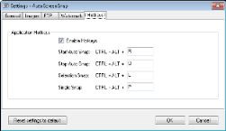 AutoScreenSnap hotkey settings