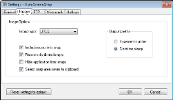 AutoScreenSnap image settings
